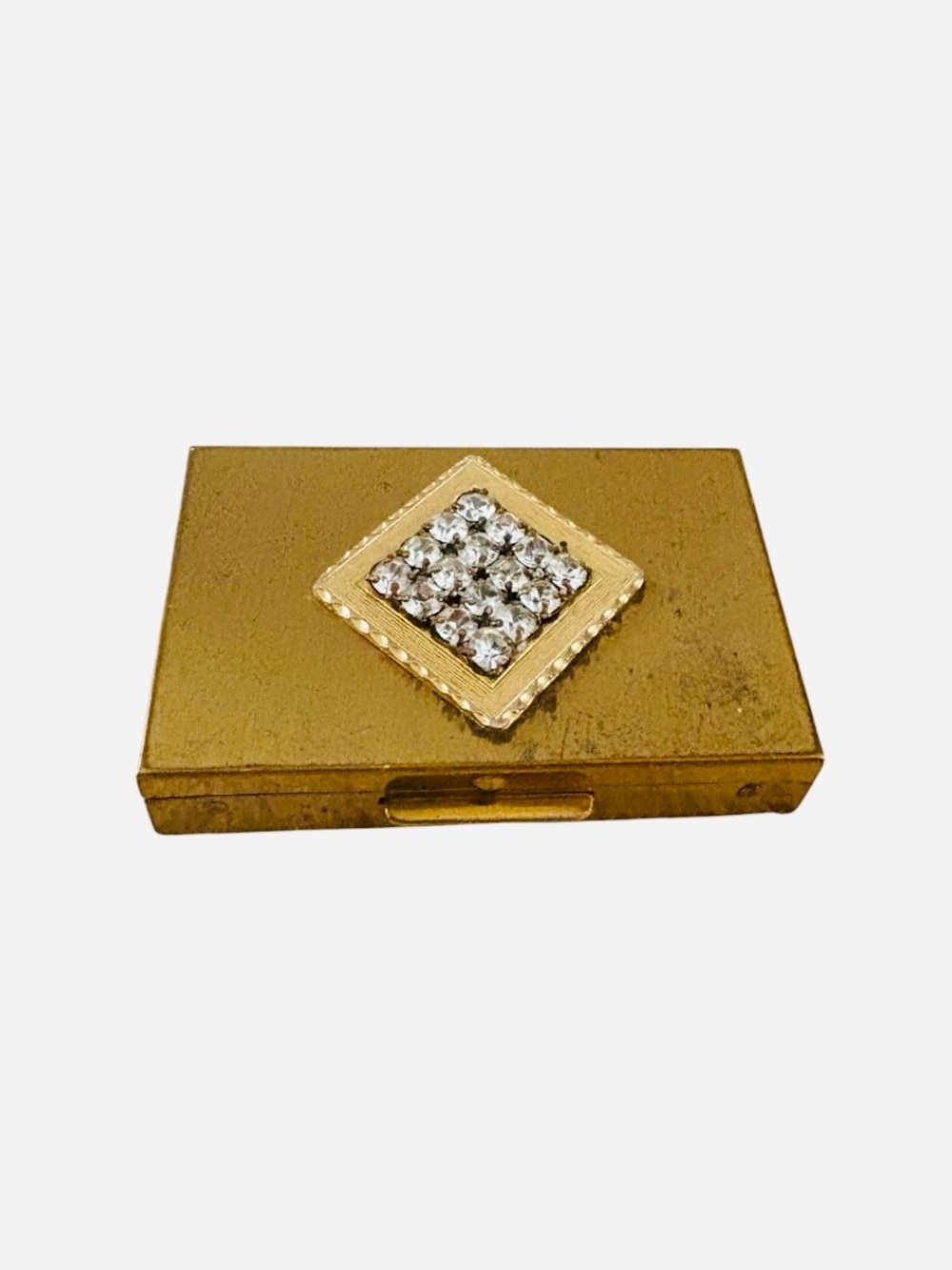 VINTAGE➕1950’S Glamorous Jeweled Brass Purse Ashtray • Silent Butler